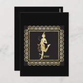 1920's Flapper Girl Thunder_Cove Briefkaart (Voorkant / Achterkant)