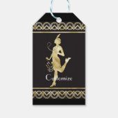 1920's Flapper Girl Thunder_Cove Cadeaulabel (Voorkant)