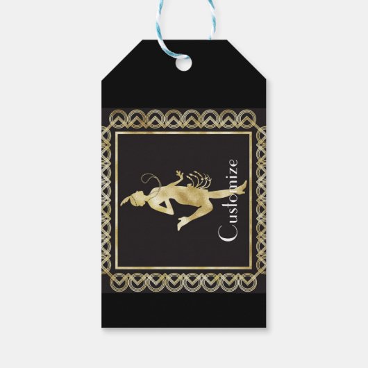 1920's Flapper Girl Thunder_Cove Cadeaulabel (Achterkant)