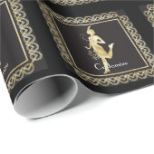 1920's Flapper Girl Thunder_Cove Cadeaupapier (Rol Hoek)