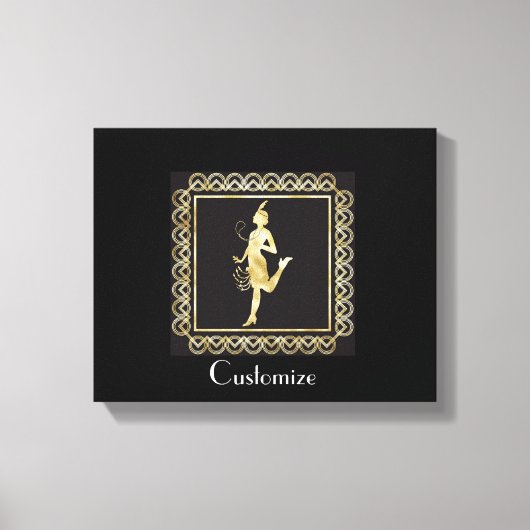 1920's Flapper Girl Thunder_Cove Canvas Afdruk (Voorkant)