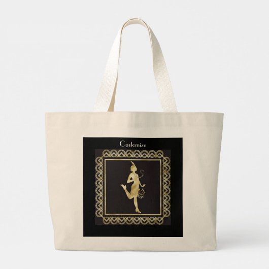 1920's Flapper Girl Thunder_Cove Canvas tas (Achterkant)