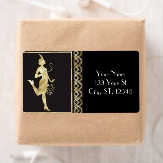 1920's Flapper Girl Thunder_Cove Etiket (Insitu)