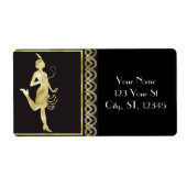1920's Flapper Girl Thunder_Cove Etiket (Voorkant)