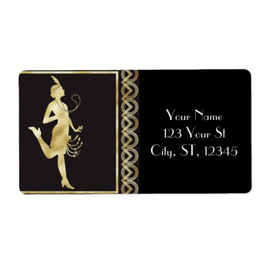 1920's Flapper Girl Thunder_Cove Etiket (Voorkant)