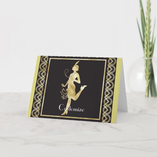 1920's Flapper Girl Thunder_Cove Kaart (Voorkant)