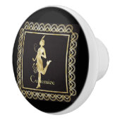 1920's Flapper Girl Thunder_Cove Keramische Knop (Rechts)