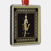 1920's Flapper Girl Thunder_Cove Metalen Ornament (Rechts)