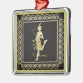 1920's Flapper Girl Thunder_Cove Metalen Ornament (Links)