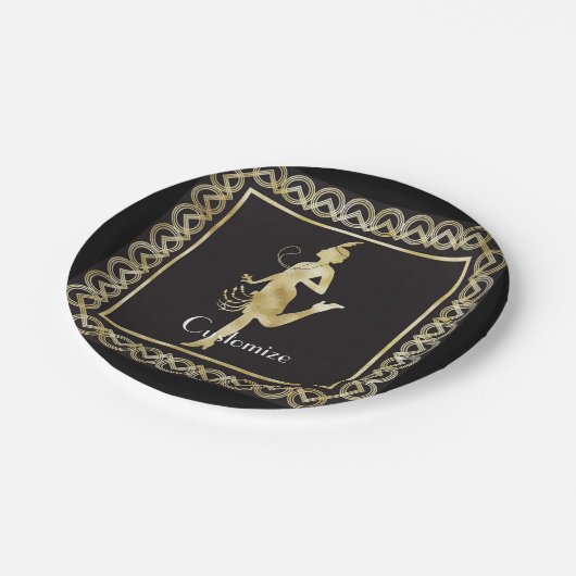 1920's Flapper Girl Thunder_Cove Papieren Bordje (Gekanteld)