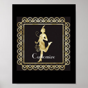 1920's Flapper Girl Thunder_Cove Poster