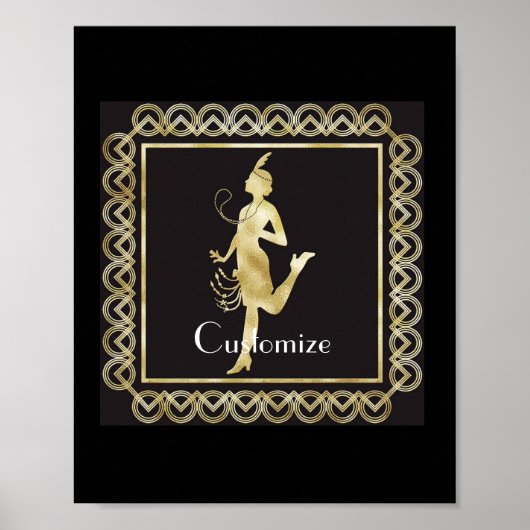 1920's Flapper Girl Thunder_Cove Poster (Voorkant)