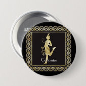 1920's Flapper Girl Thunder_Cove Ronde Button 7,6 Cm (Voorkant /achterkant)