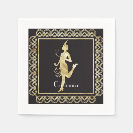 1920's Flapper Girl Thunder_Cove Servet (Voorkant)