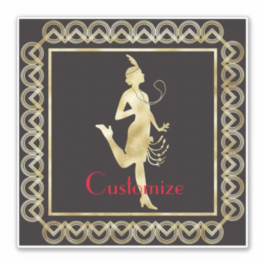 1920's Flapper Girl Thunder_Cove Sticker (Voorkant)