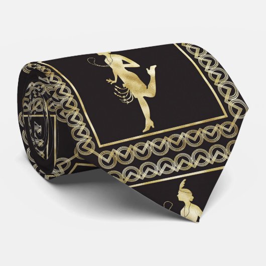 1920's Flapper Girl Thunder_Cove Stropdas (Opgerold)