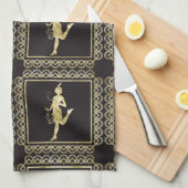 1920's Flapper Girl Thunder_Cove Theedoek (Quarter Fold)