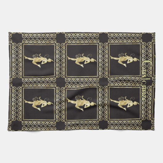 1920's Flapper Girl Thunder_Cove Theedoek (Horizontaal)