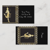 1920's Flapper Girl Thunder_Cove Visitekaartje (Voorkant / Achterkant)