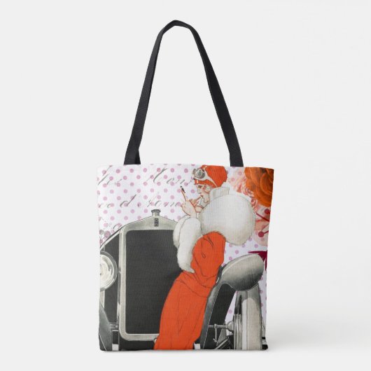  1920's Flapper Girl Tote Bag (Achterkant)