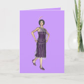 1920s Flapper Greeting Kaart (Voorkant)