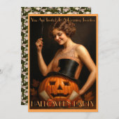 1920's Flapper Halloween Party Invitation  Kaart (Voorkant / Achterkant)