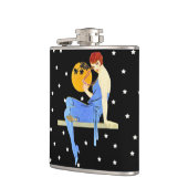  1920's Flapper Lady Moon Stars Red Hair Heupfles (Links)