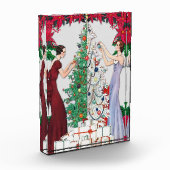  1920s Flapper Vrouwen Decoreren Xmas Tree Fotoblokken (Links)