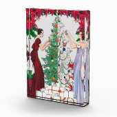 1920s Flapper Vrouwen Decoreren Xmas Tree Fotoblokken (Rechts)