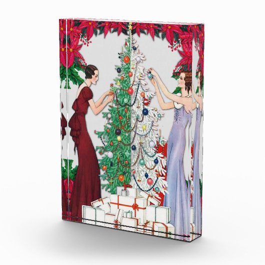  1920s Flapper Vrouwen Decoreren Xmas Tree Fotoblokken (Rechts)