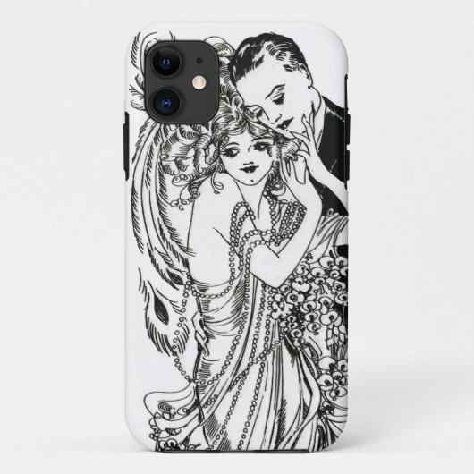1920s flater Beauty iPhone Case (Achterkant)