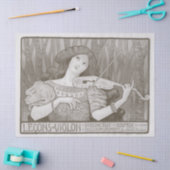 1920s Frans Poster Vioolvoorstelling Decoupage Tissuepapier (Craft)