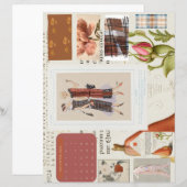 1920s Franse Mode Bord Kalender Stationery (Voorkant / Achterkant)