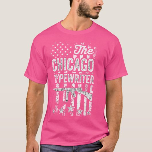 1920S Gangster Thompson Submachine Pistool T-shirt (Voorkant)
