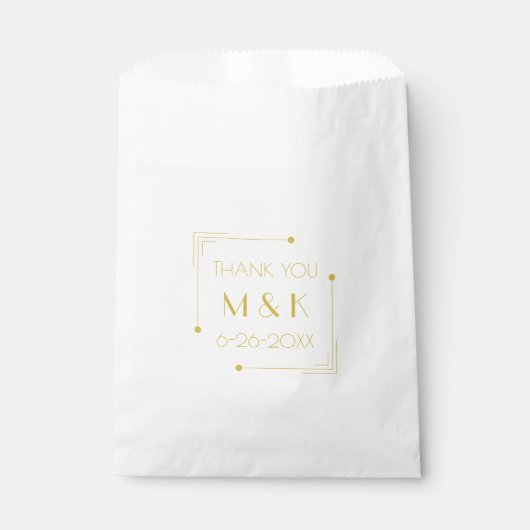 1920s Gatsby Dank u bruiloft gunsttassen Bedankzakje (Voorkant)