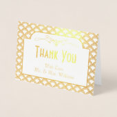  1920's Gatsby Photo Wedding Bedankt Folie Kaarten (Voorkant)