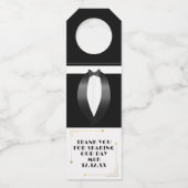 1920s Gatsby Wedding Tuxedo Dank u Bottle Label (Voorkant)