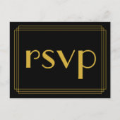 1920s Geïnspireerd Style "rsvp" Briefkaart (Voorkant)