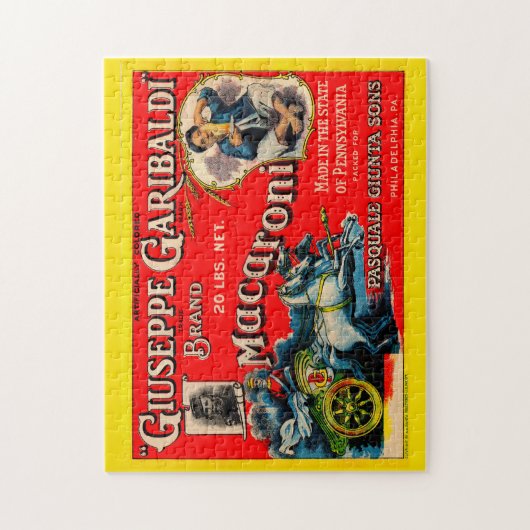 1920s Giuseppe Garibaldi macaroni Legpuzzel (Verticaal)