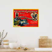 1920s Giuseppe Garibaldi macaroni Poster (Keuken)