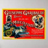 1920s Giuseppe Garibaldi macaroni Poster (Voorkant)