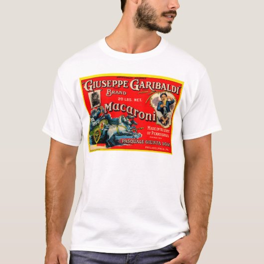 1920s Giuseppe Garibaldi macaroni T-shirt (Voorkant)
