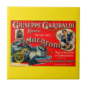 1920s Giuseppe Garibaldi macaroni Tegeltje