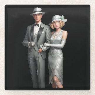1920's Glam Couple Onderzetter Glazen Onderzetter