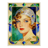 1920's Glamorous Flapper Poster (Voorkant)