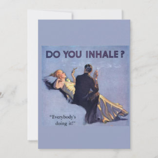 1920s Glamour Paar Kaart Inhaleer je?