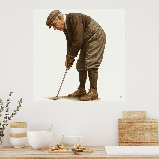 1920's Golf Fashion - Art Print (Keuken)