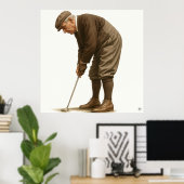 1920's Golf Fashion - Art Print (Thuiskantoor)