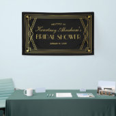 1920s Great Gatsby Art Deco Vrijgezellenfeest Spandoek (Beurs)