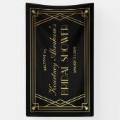 1920s Great Gatsby Art Deco Vrijgezellenfeest Spandoek (Verticaal)